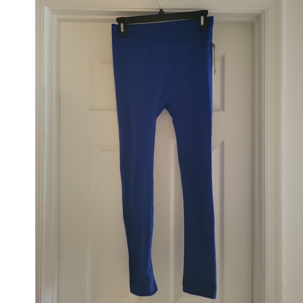 Docefit Royal Blue Fleece Lined Leggings High Waisted Seamless P1301 OS
